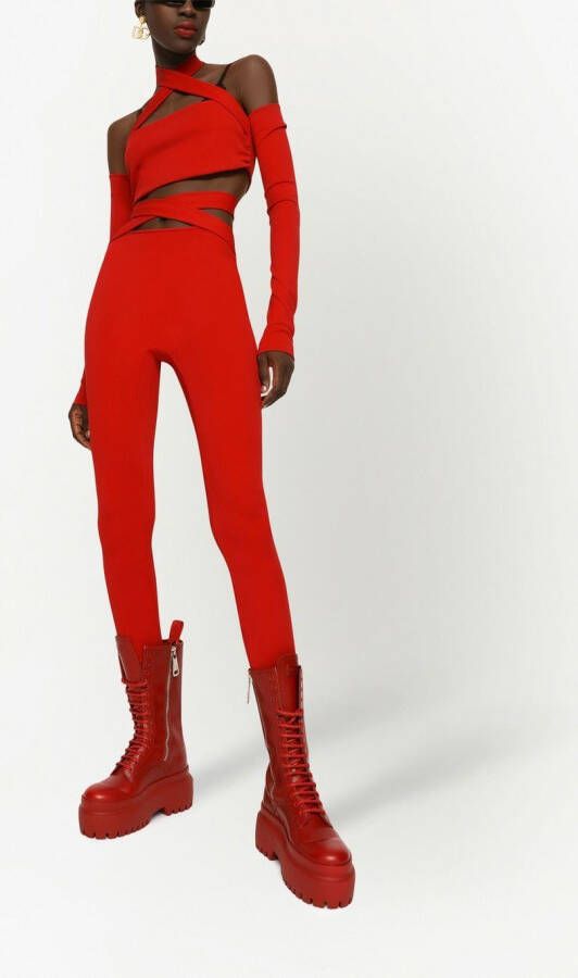 Dolce & Gabbana High waist legging Rood