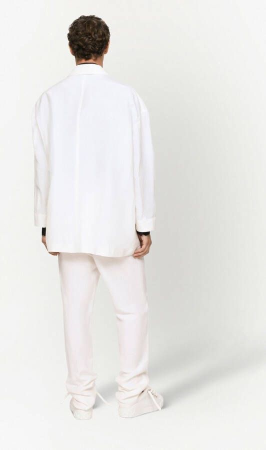 Dolce & Gabbana Linnen-zijde pantalon Wit