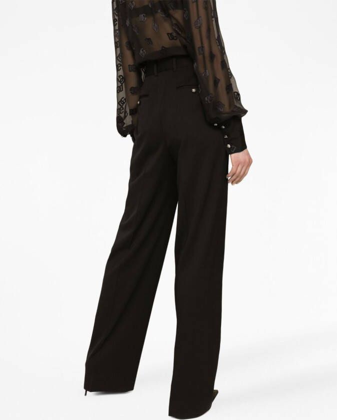 Dolce & Gabbana Broek met wijde pijpen Zwart