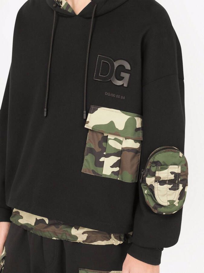 Dolce & Gabbana Hoodie met camouflageprint Zwart