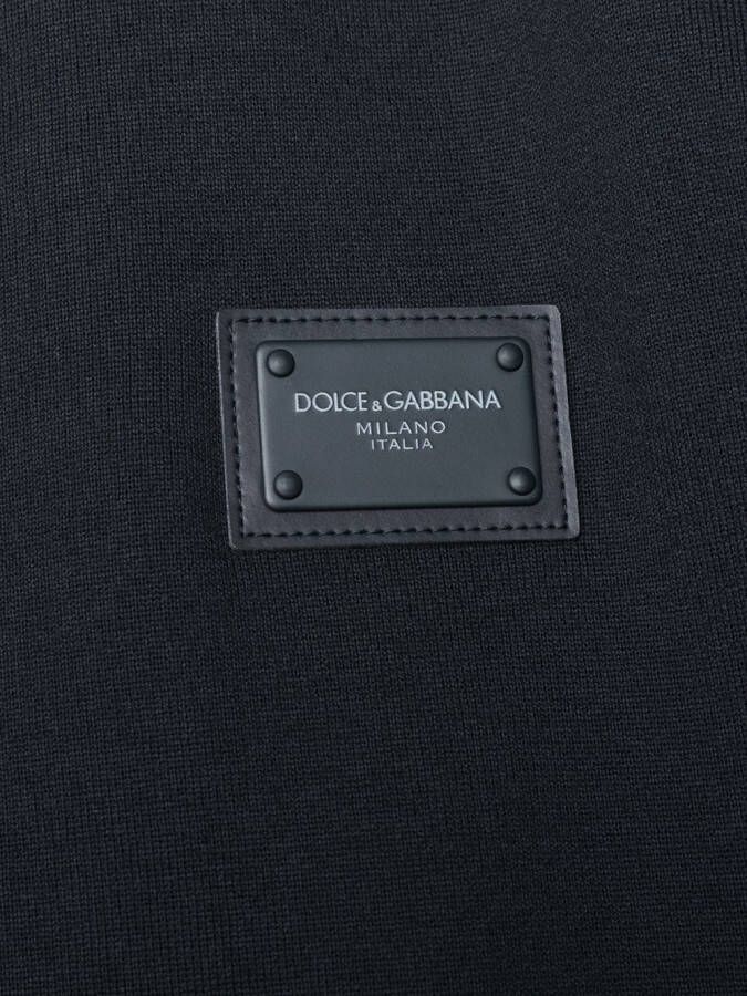Dolce & Gabbana Hoodie met logopatch Blauw