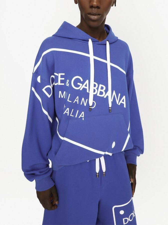 Dolce & Gabbana Hoodie met logoprint Blauw