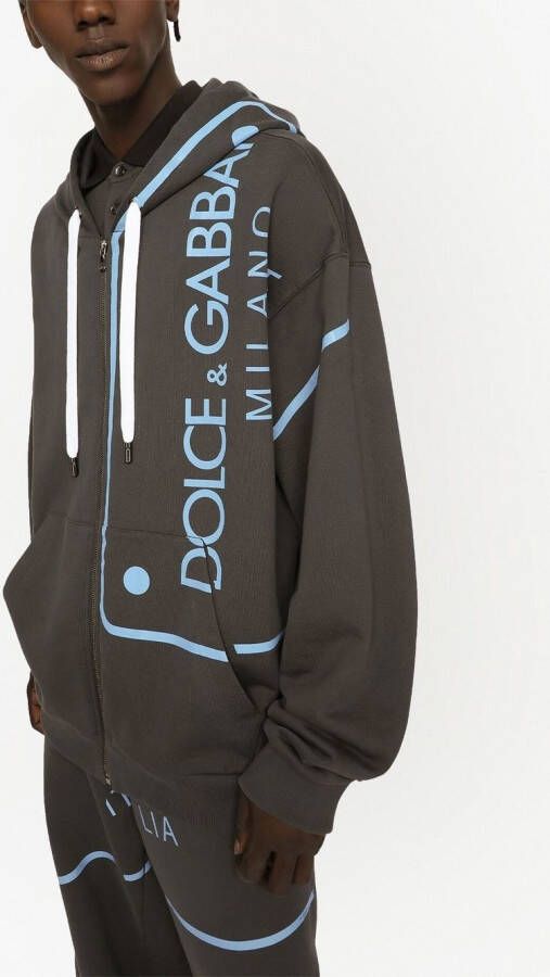 Dolce & Gabbana Hoodie met logoprint Grijs