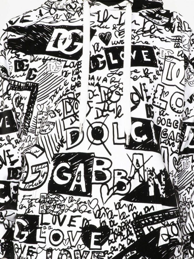 Dolce & Gabbana Hoodie met logoprint Zwart