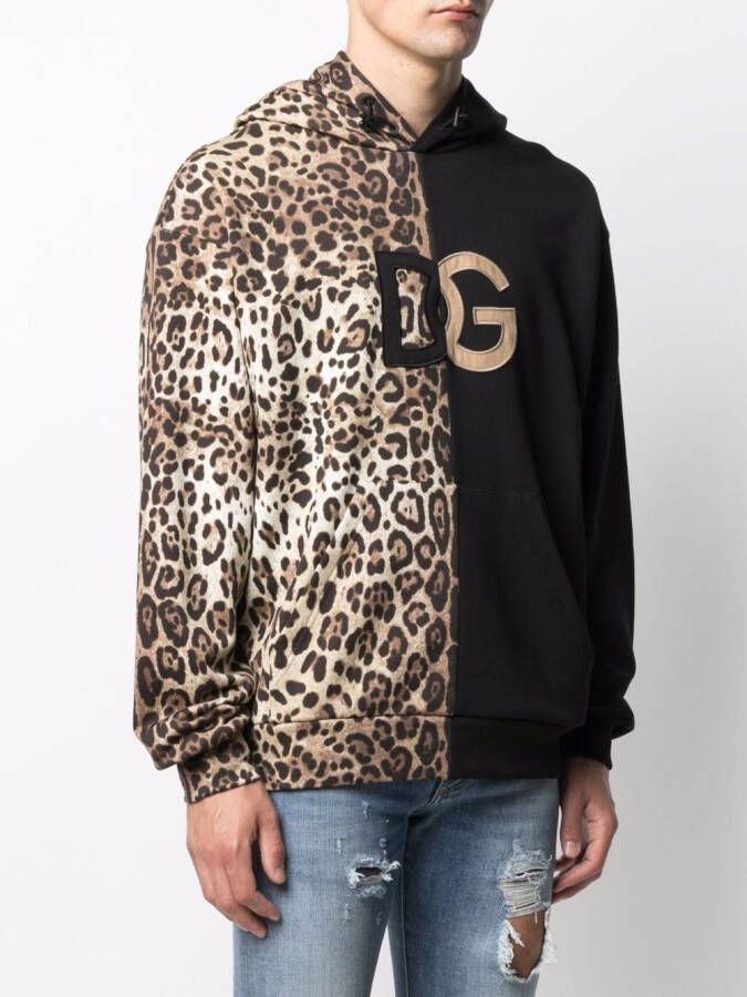 Dolce & Gabbana Hoodie met print Beige