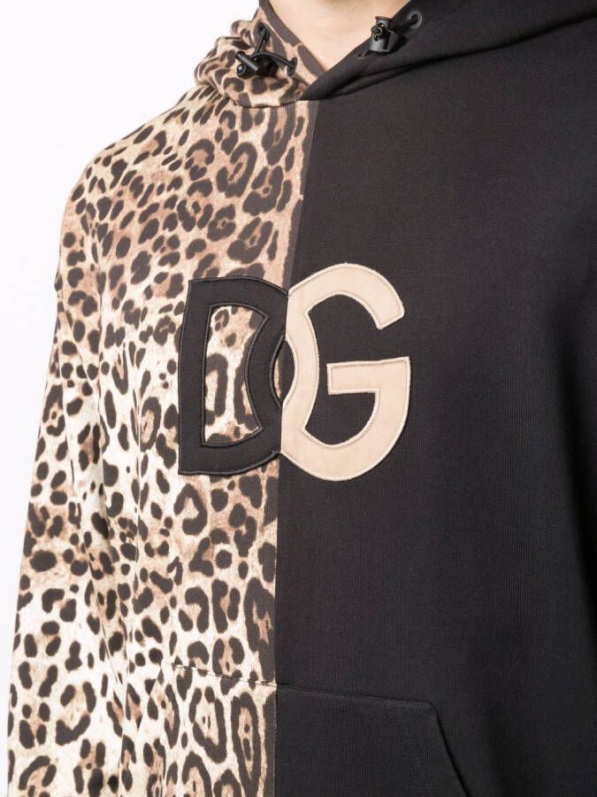 Dolce & Gabbana Hoodie met print Beige