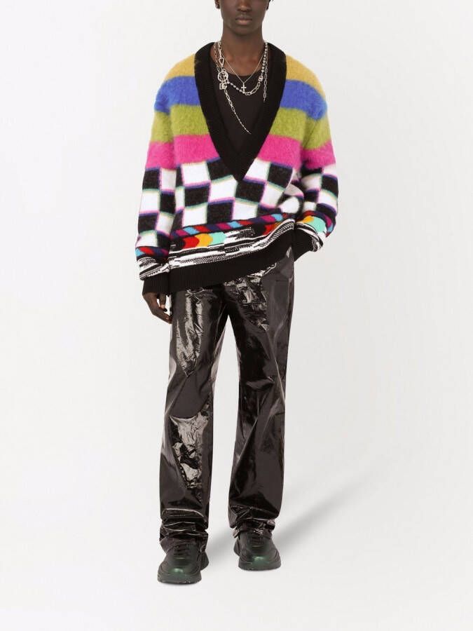 Dolce & Gabbana Intarsia trui Wit
