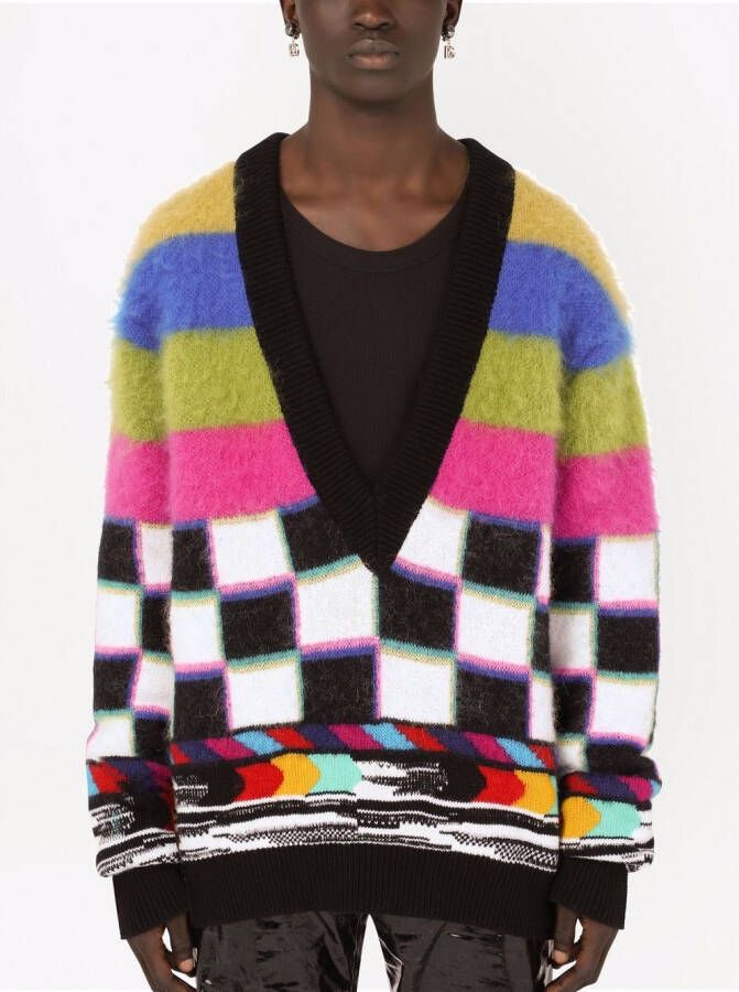 Dolce & Gabbana Intarsia trui Wit