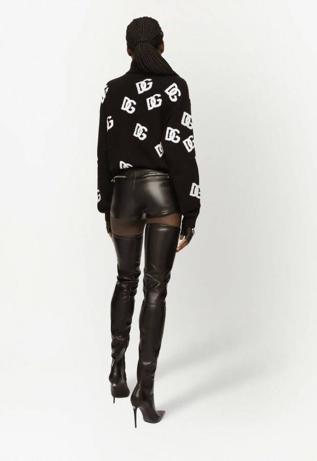 Dolce & Gabbana Trui van scheerwol met logoprint Zwart