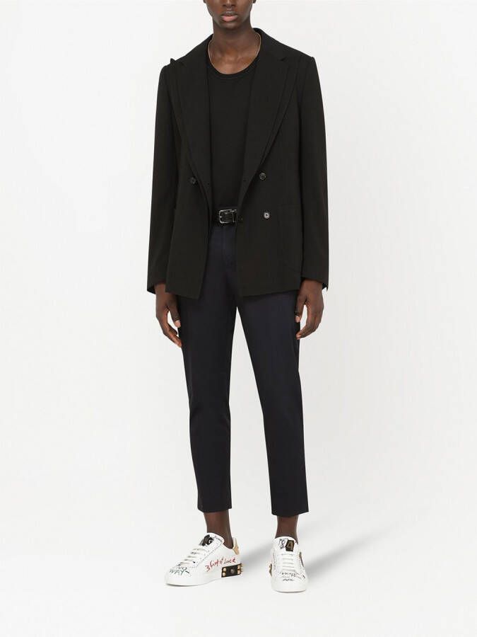 Dolce & Gabbana Jack met dubbele rij knopen Zwart