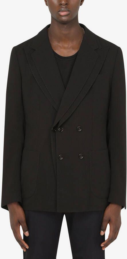 Dolce & Gabbana Jack met dubbele rij knopen Zwart