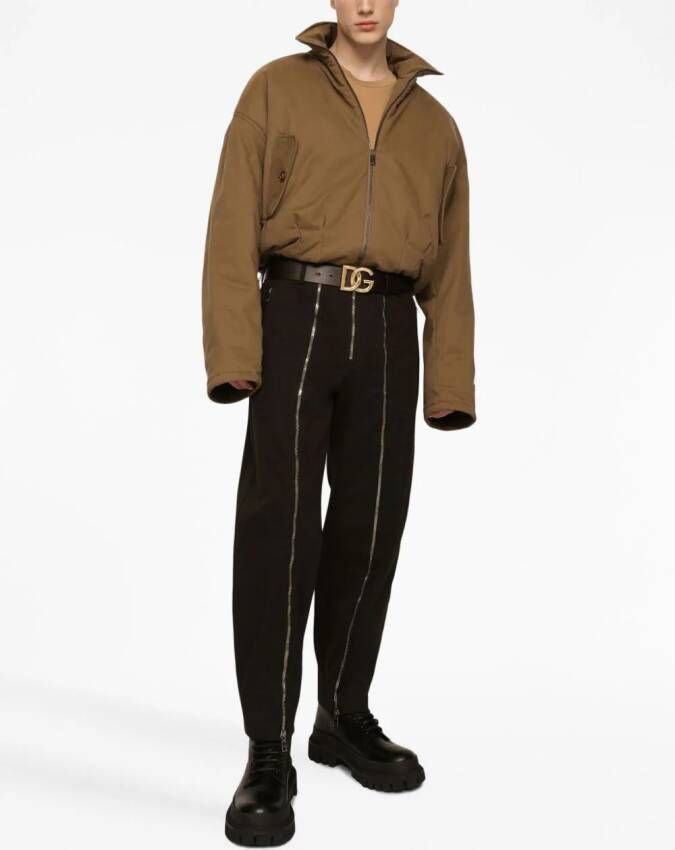 Dolce & Gabbana Jack met logopatch Bruin