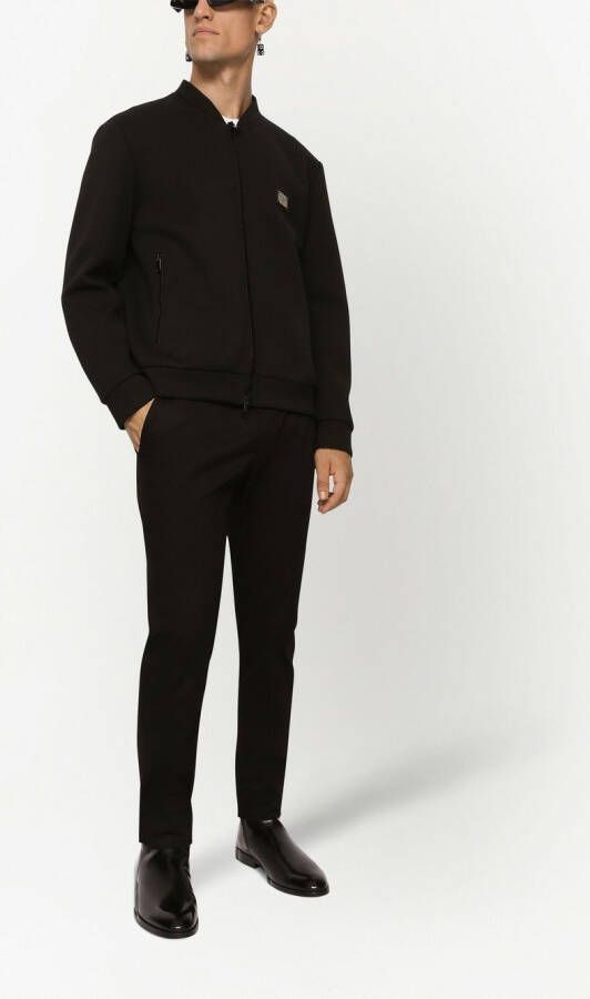 Dolce & Gabbana Piqué trainingsjack met logolabel Zwart