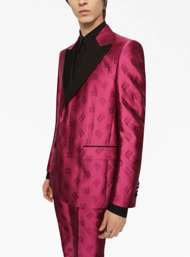 Dolce & Gabbana Smoking met enkele rij knopen Roze