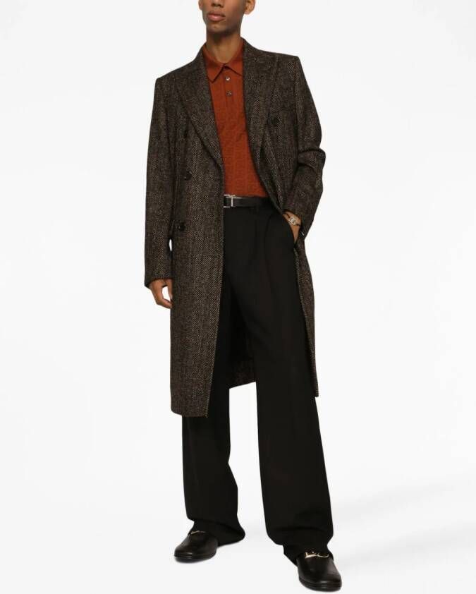 Dolce & Gabbana Jas met dubbele rij knopen Bruin