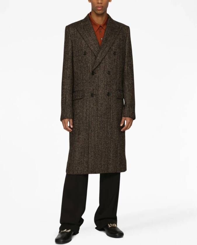 Dolce & Gabbana Jas met dubbele rij knopen Bruin