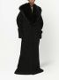 Dolce & Gabbana Wollen jas met kraag van imitatiebont Zwart - Thumbnail 3