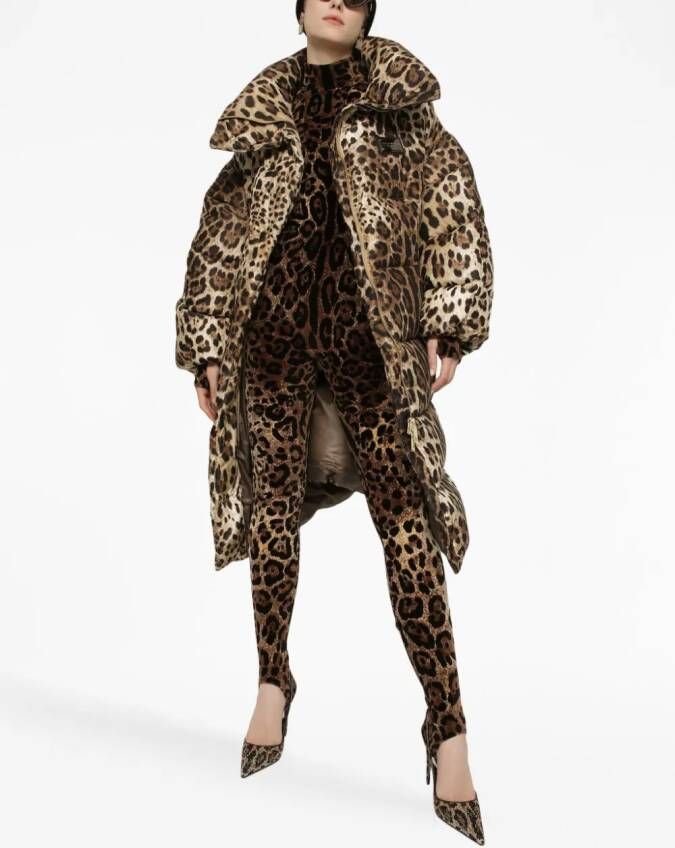 Dolce & Gabbana Jas met luipaardprint Bruin
