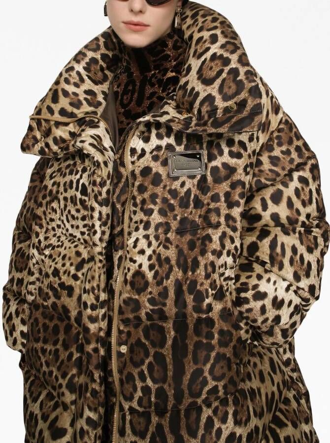 Dolce & Gabbana Jas met luipaardprint Bruin