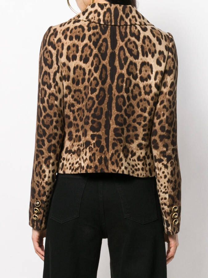 Dolce & Gabbana Jas met luipaardprint Bruin