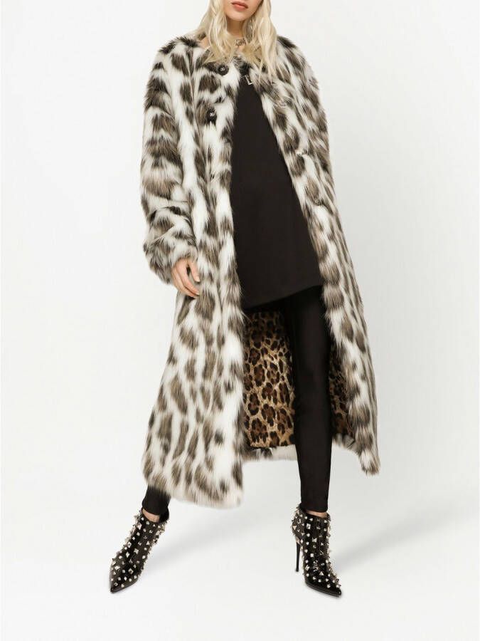 Dolce & Gabbana Jas met luipaardprint Wit