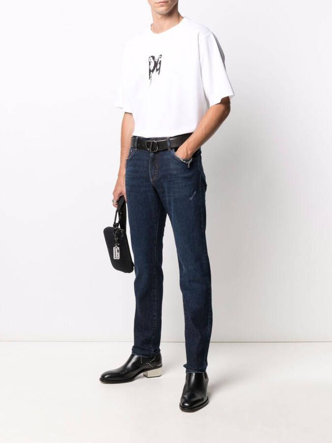 Dolce & Gabbana Jeans met gescheurd detail Blauw