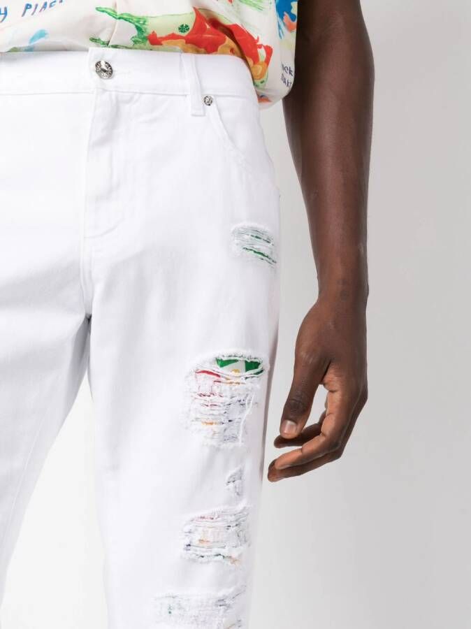 Dolce & Gabbana Jeans met gescheurd detail Wit