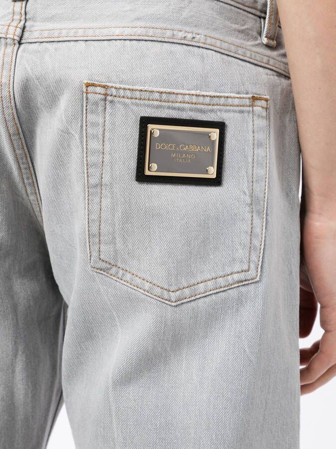 Dolce & Gabbana Jeans met logopatch Blauw