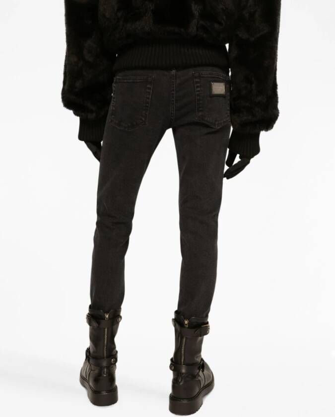 Dolce & Gabbana Jeans met logopatch Zwart