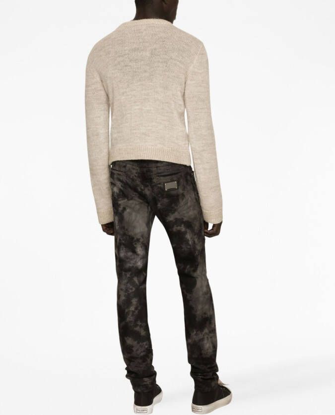 Dolce & Gabbana Jeans met marmer-effect Zwart