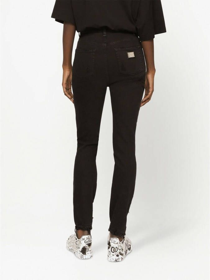 Dolce & Gabbana Audrey skinny jeans met studs Zwart