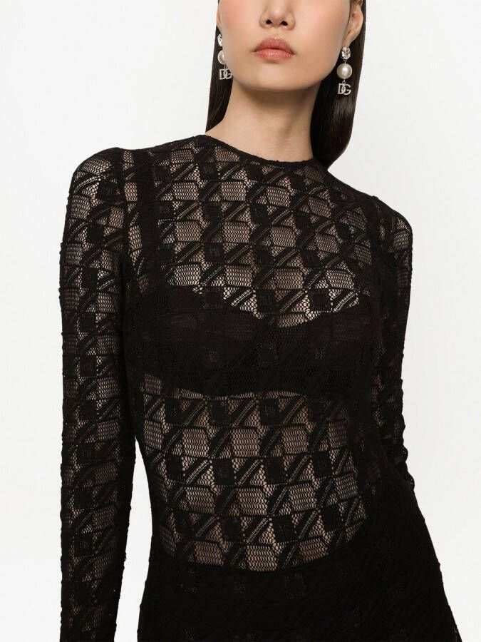 Dolce & Gabbana Jumpsuit van kant Zwart