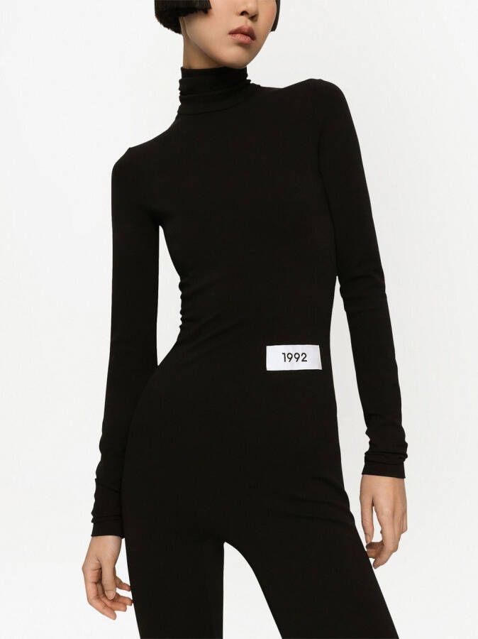Dolce & Gabbana Geribbelde jumpsuit Zwart