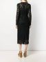 Dolce & Gabbana Jurk met bloemenkant Zwart - Thumbnail 4