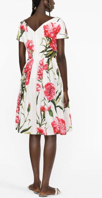 Dolce & Gabbana Jurk met bloemenprint Wit