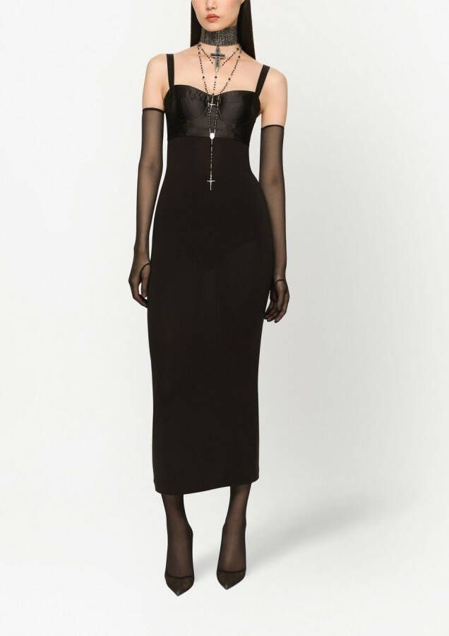 Dolce & Gabbana KIM DOLCE&GABBANA getailleerde jurk Zwart