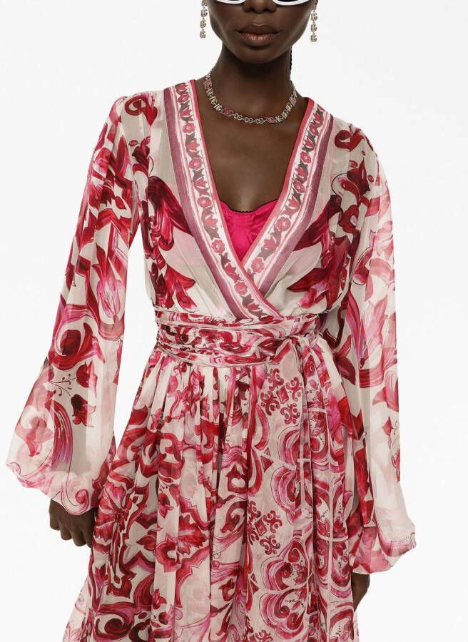 Dolce & Gabbana Jurk met grafische print Rood