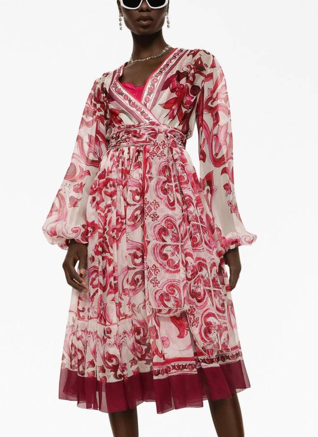 Dolce & Gabbana Jurk met grafische print Rood