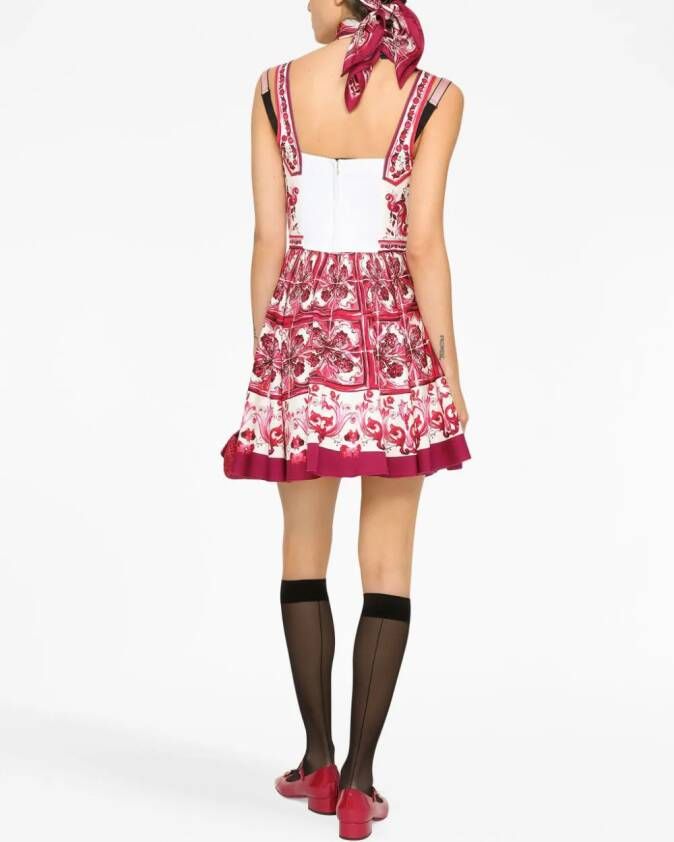 Dolce & Gabbana Jurk met grafische print Rood