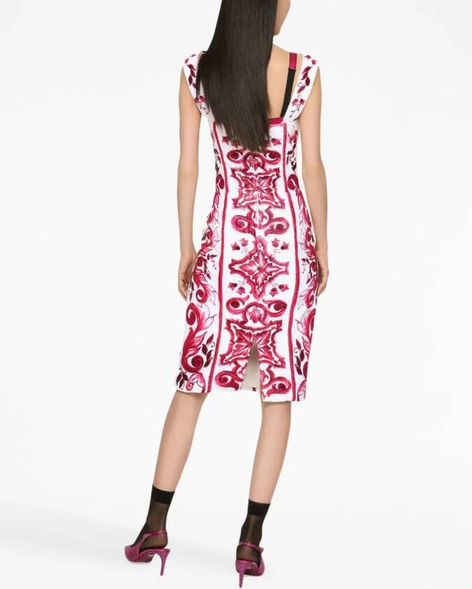 Dolce & Gabbana Jurk met grafische print Rood