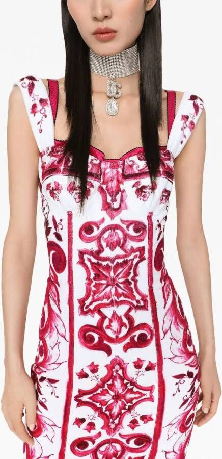 Dolce & Gabbana Jurk met grafische print Rood