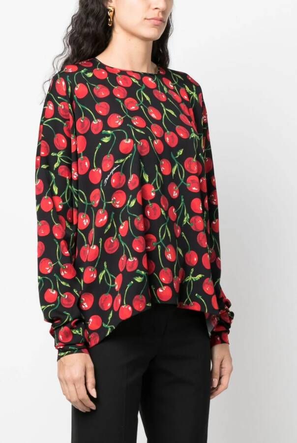 Dolce & Gabbana Jurk met kersenprint Rood