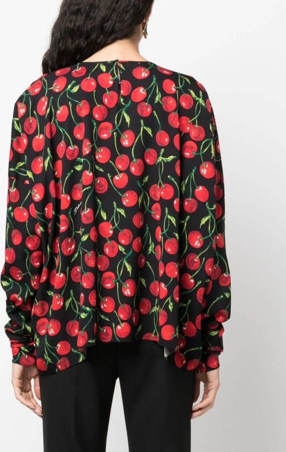 Dolce & Gabbana Jurk met kersenprint Rood