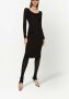 Dolce & Gabbana Midi-jurk met DG-logo Zwart - Thumbnail 2
