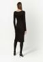Dolce & Gabbana Midi-jurk met DG-logo Zwart - Thumbnail 4
