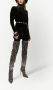 Dolce & Gabbana Gedrapeerde fluwelen mini-jurk met DG-logo Zwart - Thumbnail 2