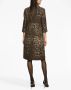 Dolce & Gabbana Jurk met luipaard jacquard Bruin - Thumbnail 4
