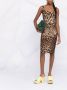 Dolce & Gabbana Midi-jurk met luipaardprint Beige - Thumbnail 2