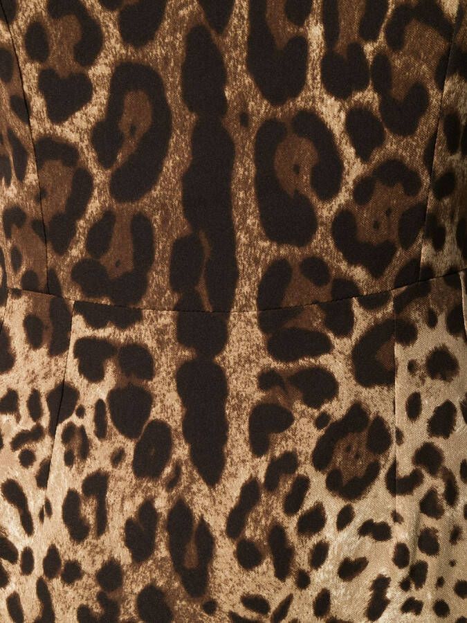 Dolce & Gabbana Jurk met luipaardprint Zwart