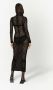 Dolce & Gabbana Tulen midi-jurk met DG-logo Zwart - Thumbnail 4
